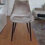 Chaise velours kare