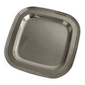 Plateau rectangle en métal brillant