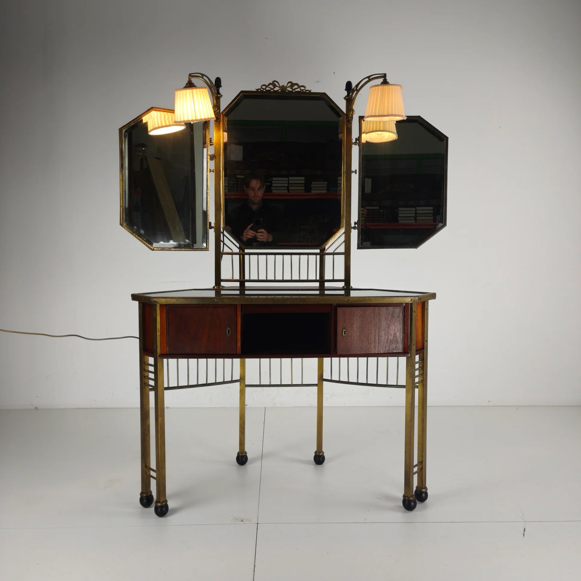 Antique French brass dressing table - 1930