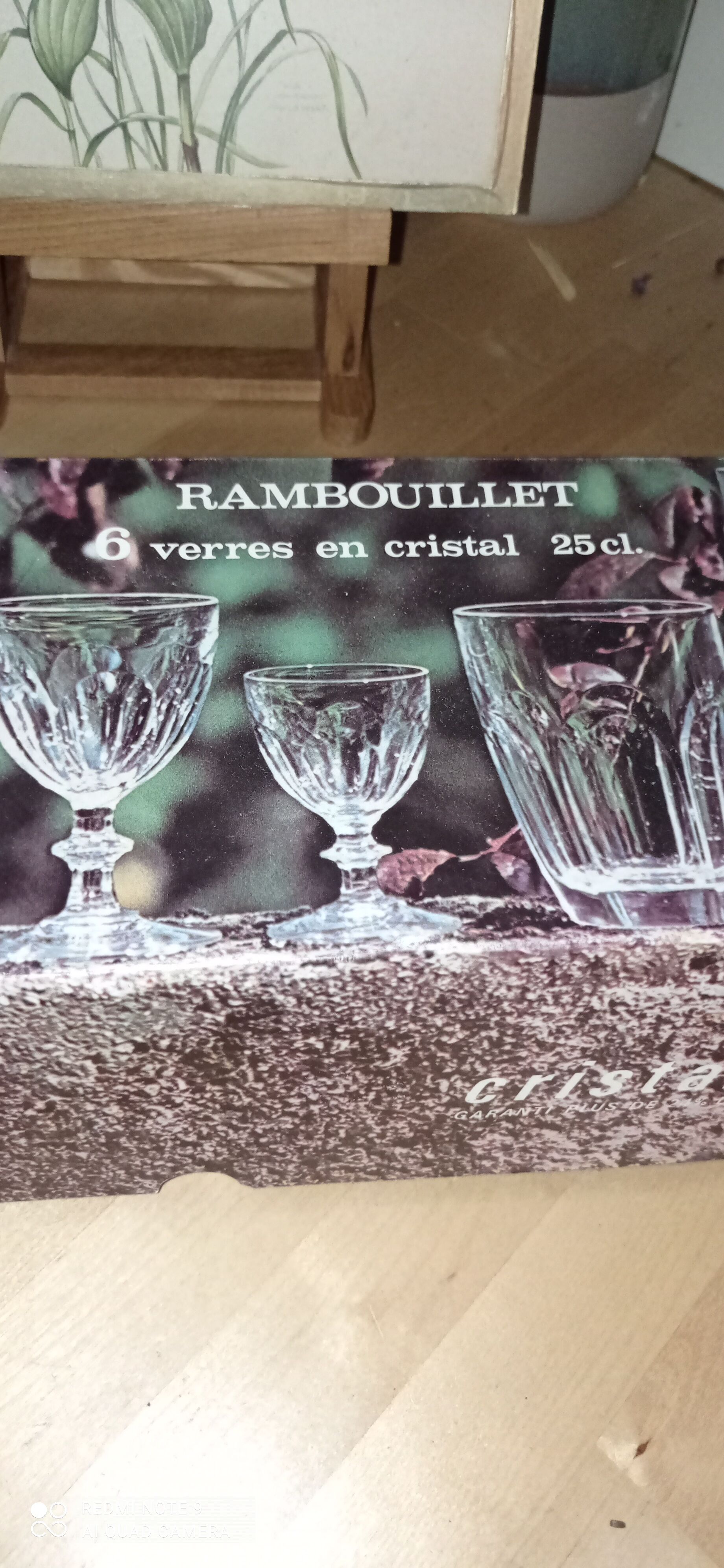 6 verres à vin cristal Rambouillet
