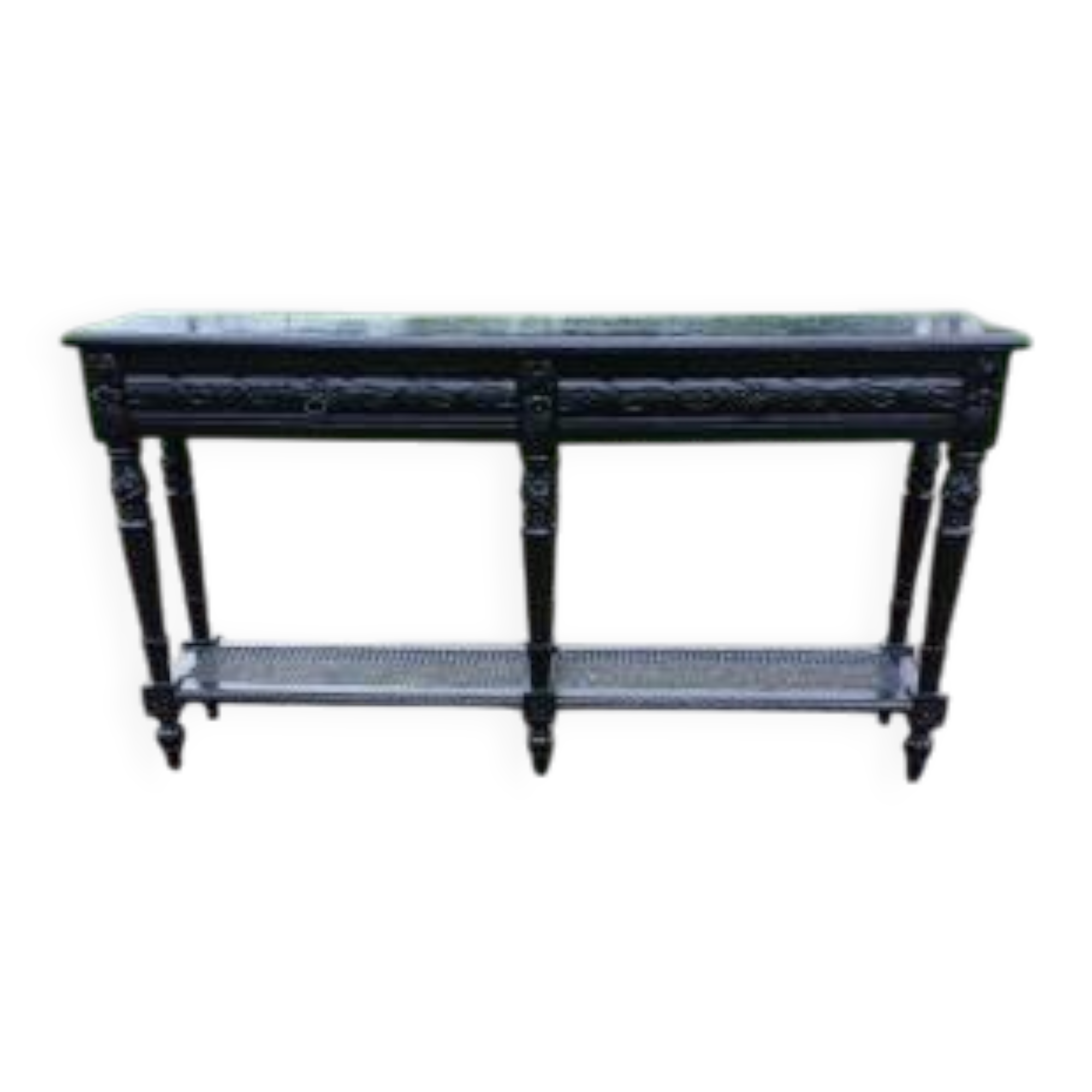 Napoleon III style wooden and cane console