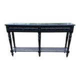 Napoleon III style wooden and cane console