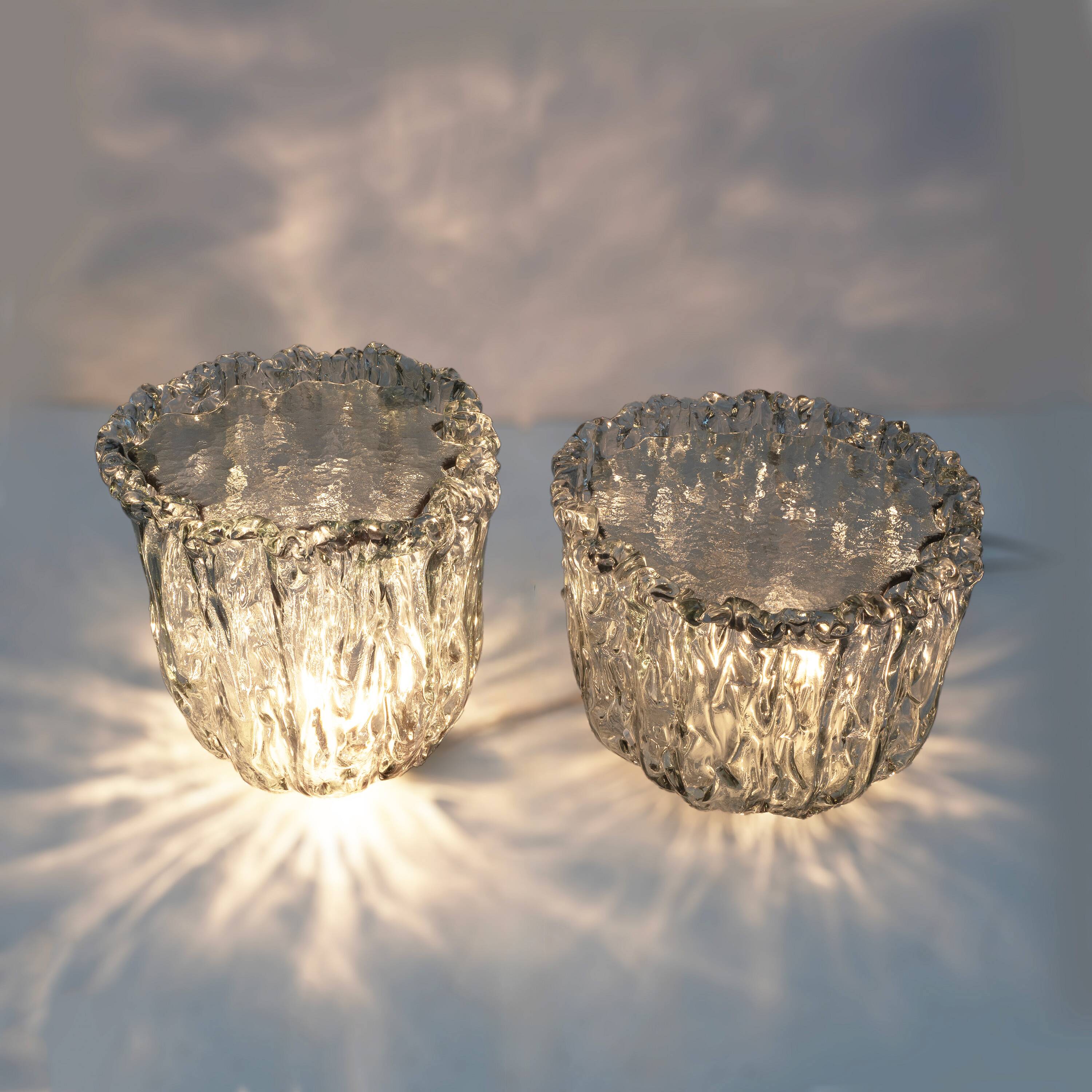 Pair of Aquamarine Murano Glass Coffee Table by Tokujin Yoshioka