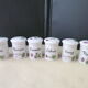 Series of 6 porcelain spice pots from Berry Lourioux