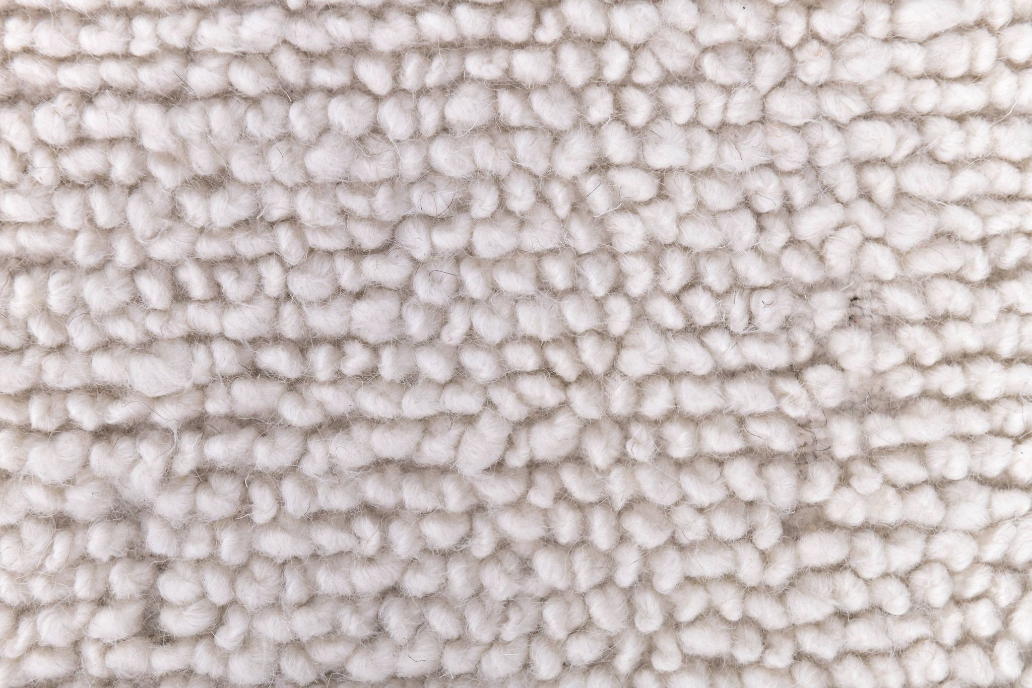 2x10 %100 Wool White Moroccan Runner Rug, 68x303Cm