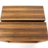 Set of 2 "Facett" walnut bedside tables, Bertil Fridhagen, Bodafors, Sweden, 1960