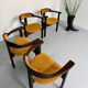 4 chairs model Expo 68 designed by Robert Haussmann, 1960s vintage.