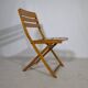 Vintage Solid Wood Folding Garden Furniture Set, Set of 3, 1970s