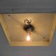 Vintage ceiling lamp with plastic sheets in chomed profiles 46x46 cm