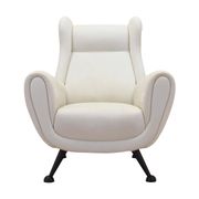 White armchair, Italian design, 1980s, production: Italy