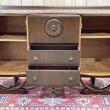 English art deco oak bar