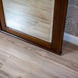 Vintage Floor Mirror in Light Brown Oak Frame, 1950s
