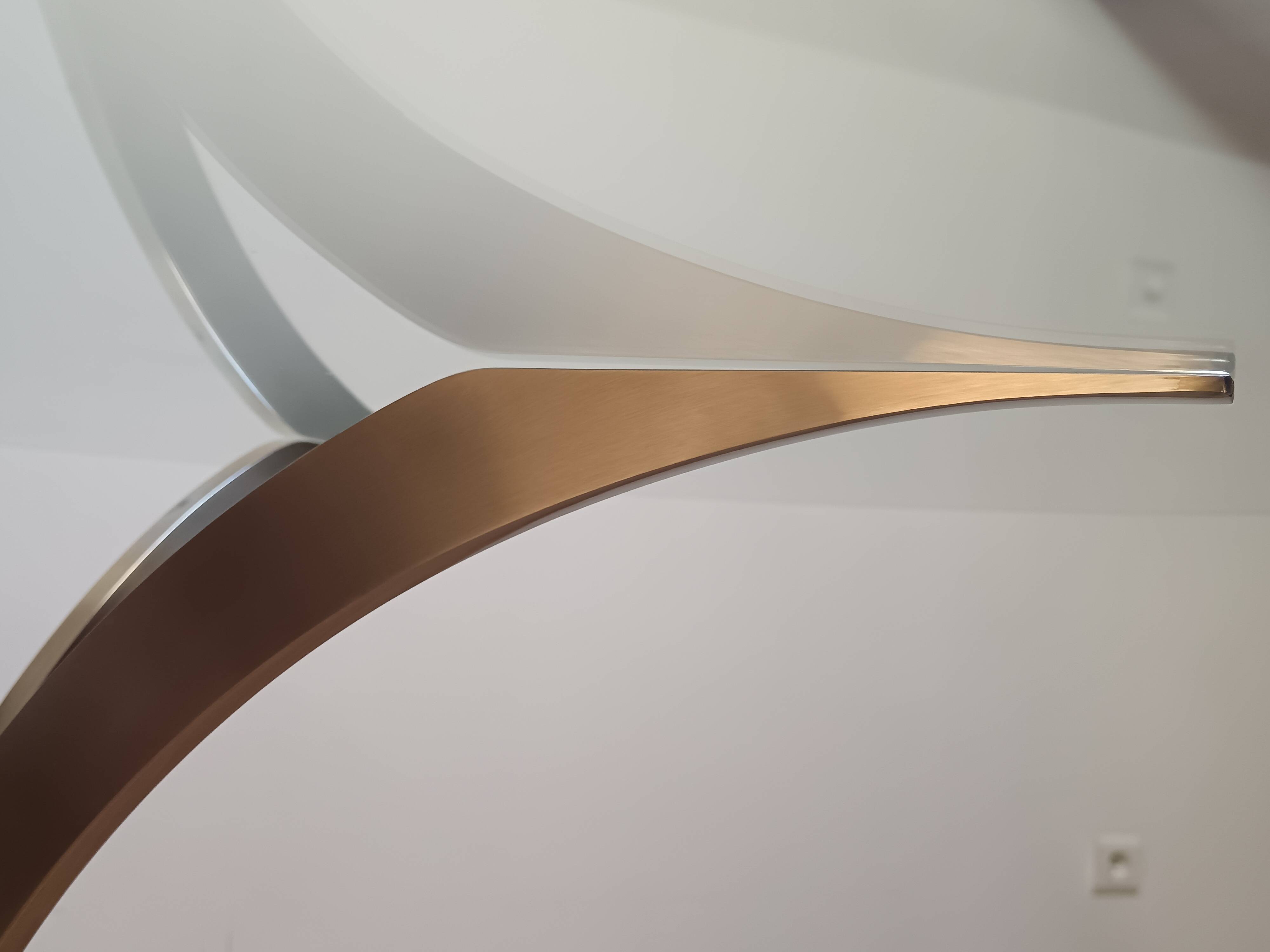 Rare 1970s round glass table