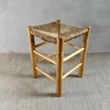 Light wood stool and mulched seat