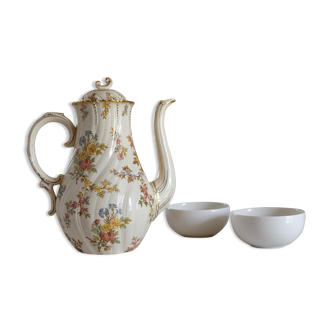 Coffee maker Sarreguemines Utzschneider & Cie. Model Louis XV 1900