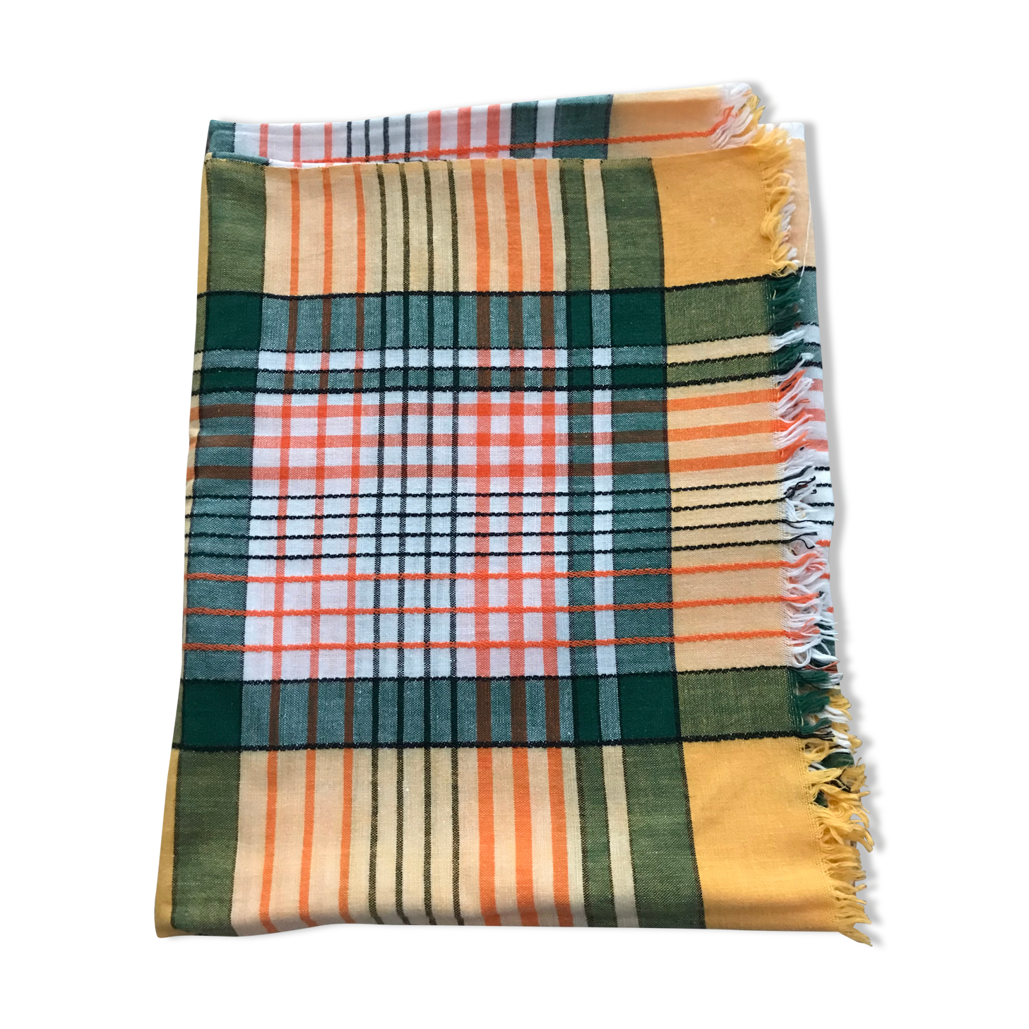 Checkered tablecloth