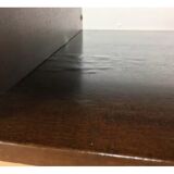 Coffee table wood and aluminum 70s