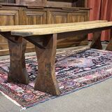 Pair of farmhouse table benches in fir from the early 20th century.