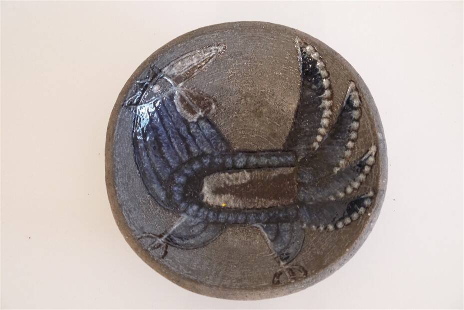 Scandinavian ceramic pocket tray 1960