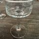 6 sorbet cups on foot - Engraved Crystal Rice Grains H 11.5 cm
