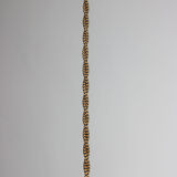 Mid-century Brass and Opaline Pendant Lamp, Italy