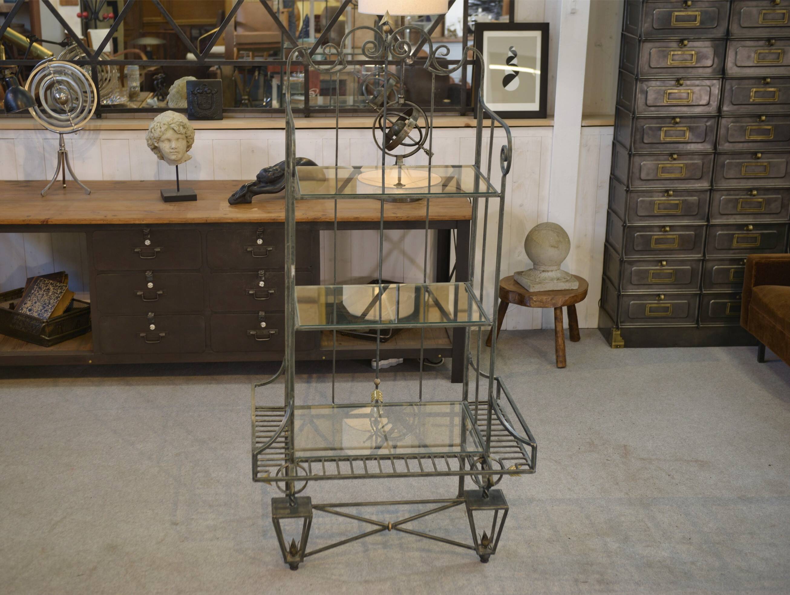 Wrought iron shelf 1950s