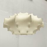 German suspended lamp Cocoon modern mid-century by Friedel Wauer for Goldkant Leuchten, 1960s