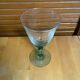 Série 5 verres à pied luminarc verre transparent & vert émeraude vinta