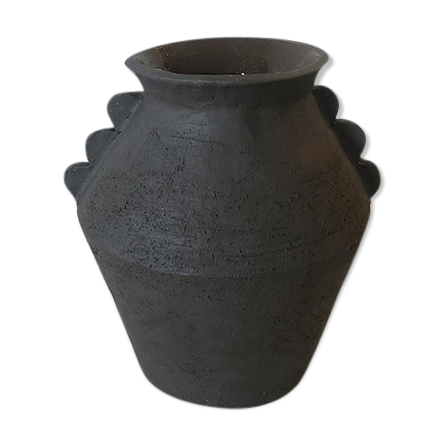 Black ear vase