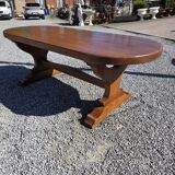 Solid oak farmhouse table, 220×90cm