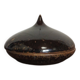 François EVE small circular box in glazed stoneware