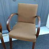 Pair of bridge mid-century armchairs, 1950s