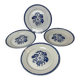 Set of four Lunéville KG plates model Annecy from around 1930.