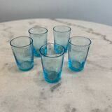 Set of 5 blown glass shot glasses