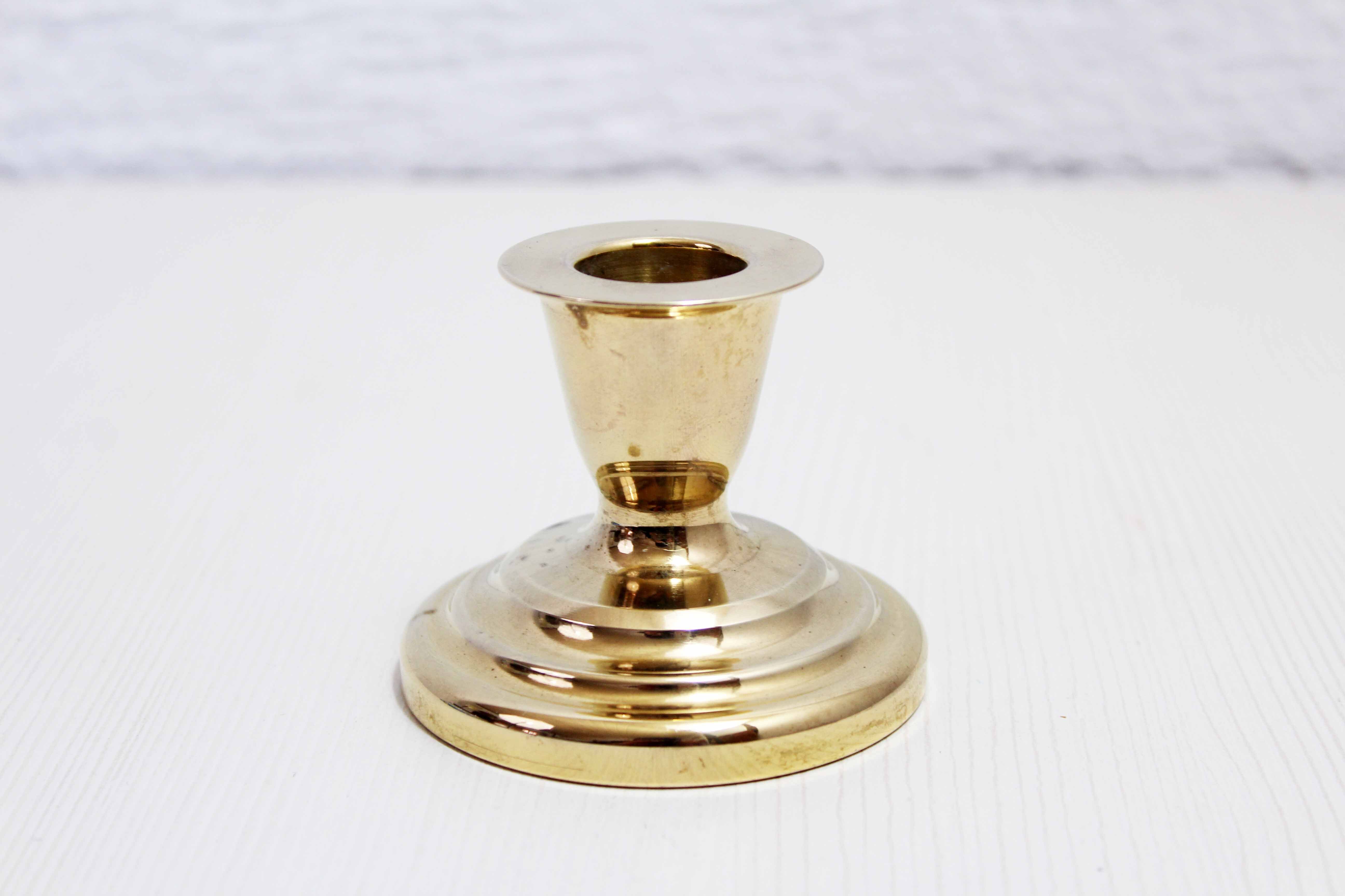 Solid brass candle holder 1950