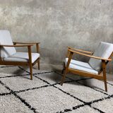 A pair of scandinavian lounge chairs from the 1960s
