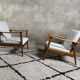 A pair of scandinavian lounge chairs from the 1960s