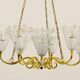 Emil Stejnar brass chandelier from the mid-century, Rupert Nikoll Vienna, Austria, 1950s.
