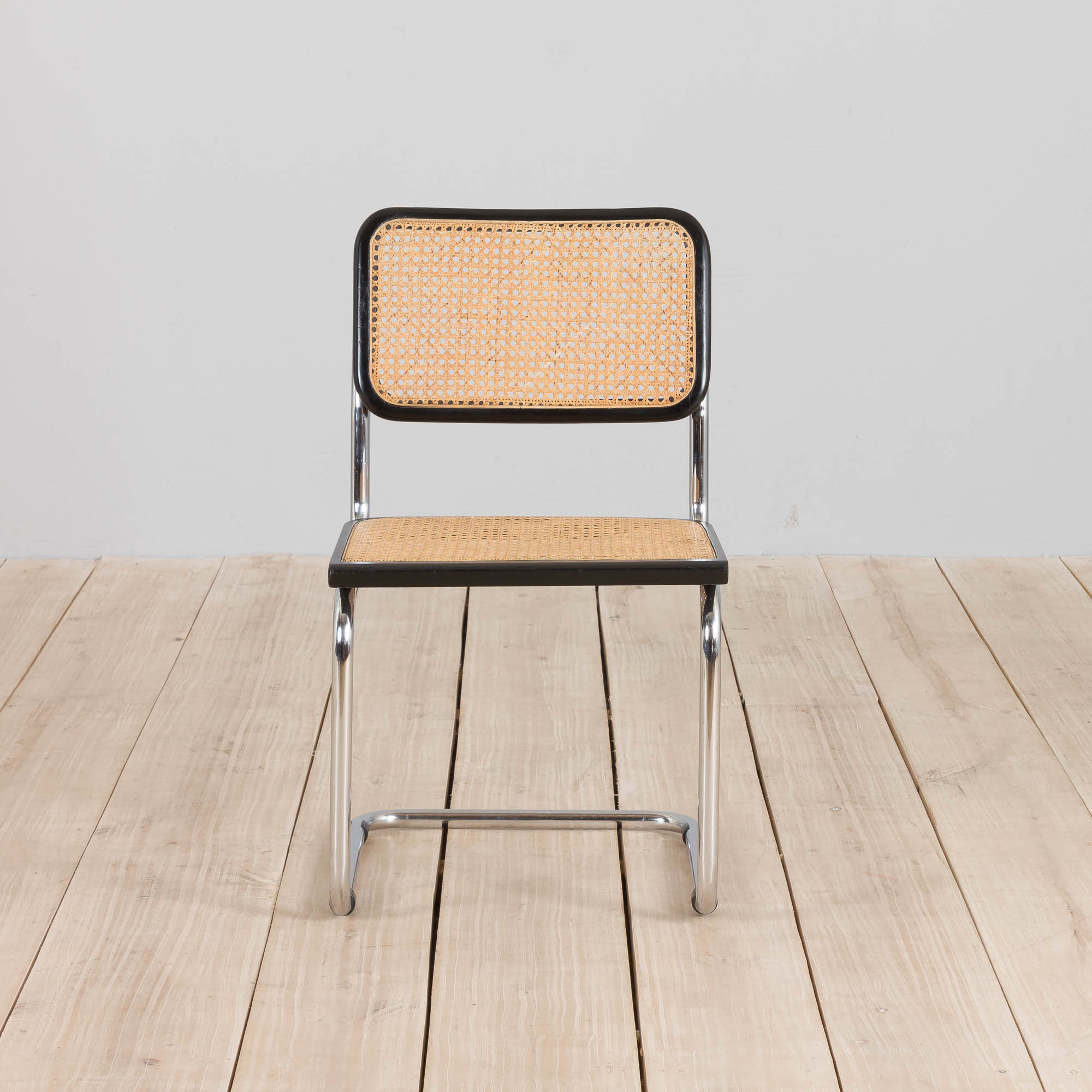 Black cesca chair by Marcel Breuer
