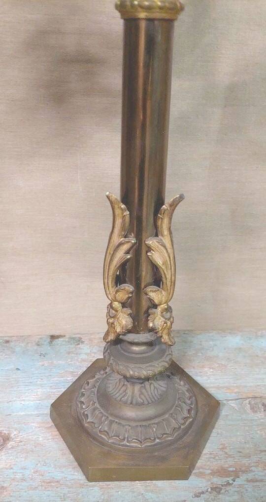 Pair of Important Large Candle Holders with Six Lights in Bronze h.73 cm