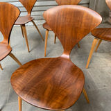 Series of 6 Norman Cherner chairs for Plycraft USA in teak, 1960s