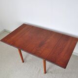 Hans J. Wegner Drop Leaf Table in Solid Teak and Oak for GETAMA