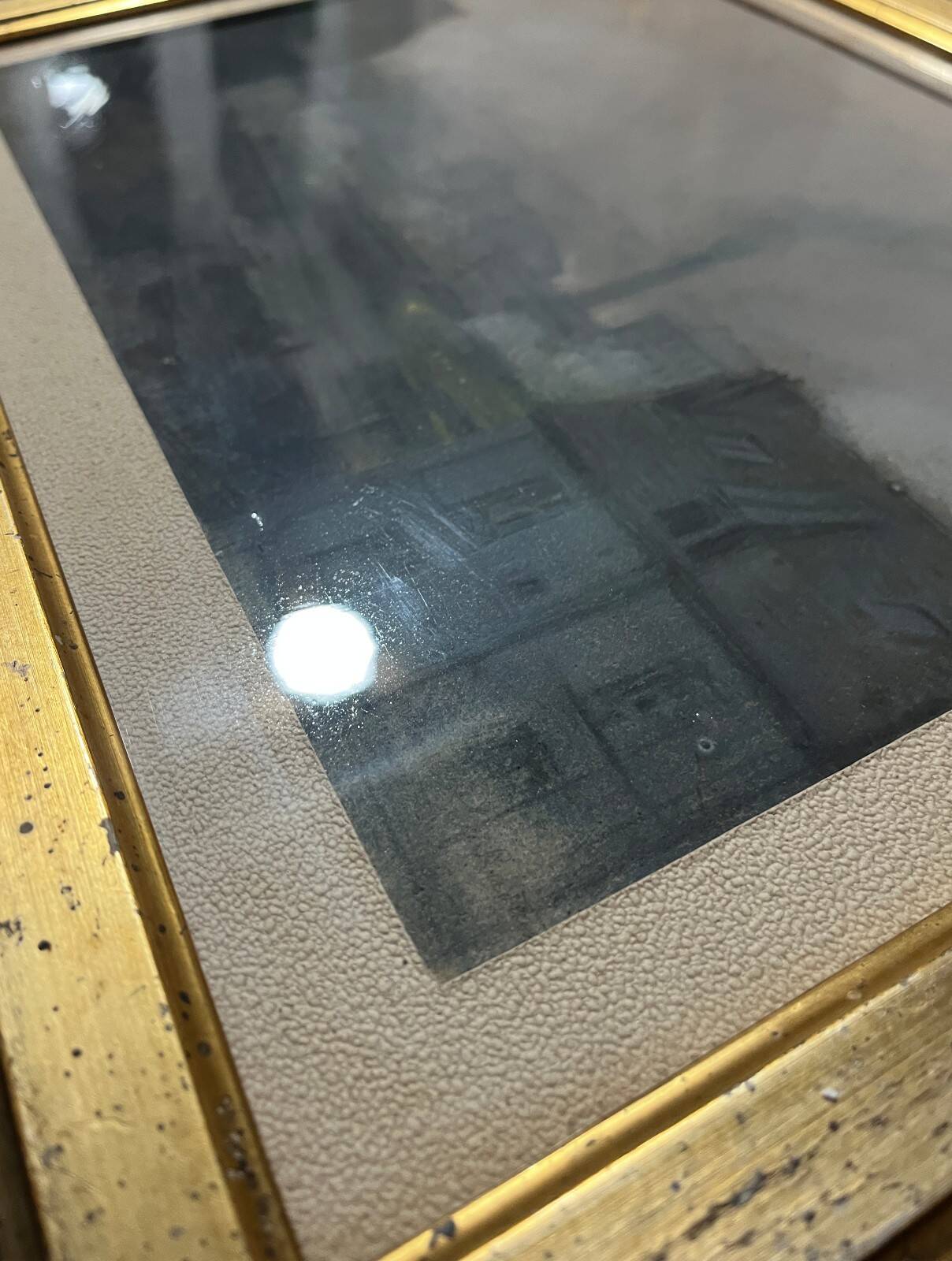 Pastel on paper circa 1900 Post-Impressionist Train Station and Train signed