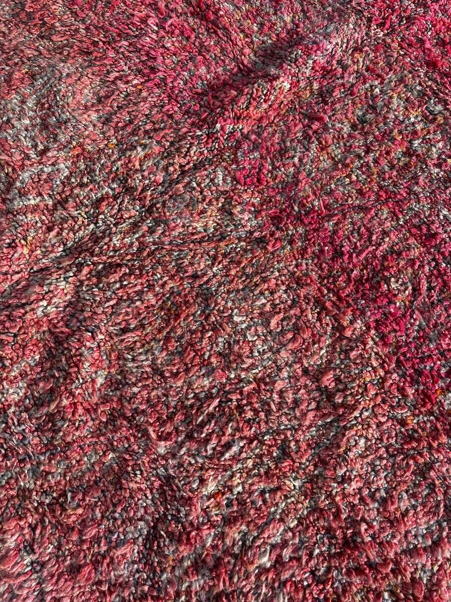 Large modern Berber Boujad rug in pink wool.
