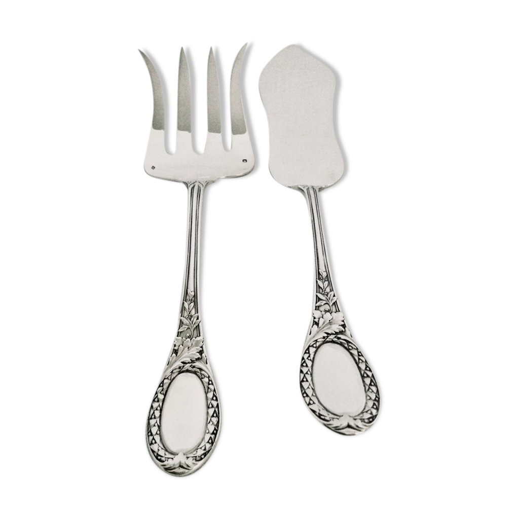 Puiforcat ／Service à poisson 24pc Antique French Sterling Silver PUIFORCAT Fork & Knife