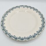 Flat plates in faience Land of Fer Choisy Le Roi, year 50, dark blue décor