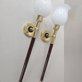 Pair of vintage wall lights Maison Lancel 1950