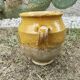 Small glazed yellow terracotta pot, south-west of France early 20th century.