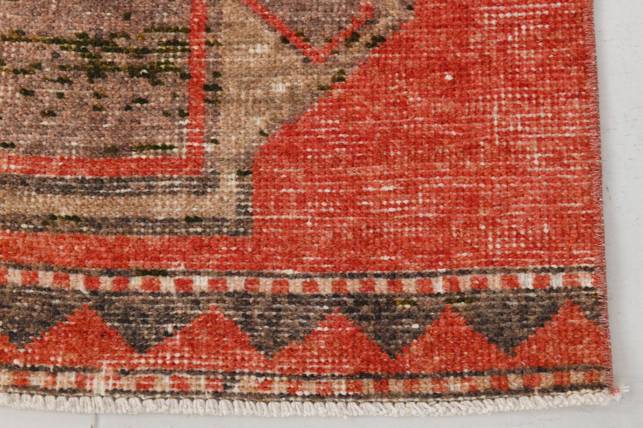 3x10 Rose Red Turkish Vintage Runner Rug,  80x309Cm SK 20304