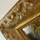 Miroir doré cadre ancien bois et stuc